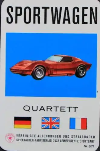 Altenburg Spielkarten "Sportwagen" 1965 Kartenspiel (7852)