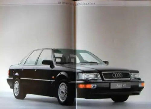 Audi V8 Modellprogramm 1990 Automobilprospekt-Mappe (0439)