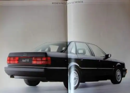 Audi V8 Modellprogramm 1990 Automobilprospekt-Mappe (0439)