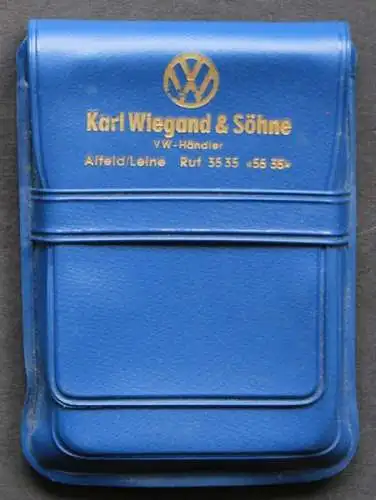 Volkswagen Skatspiel 1962 in Kunstledertasche Wiegand Alfeld (4104)