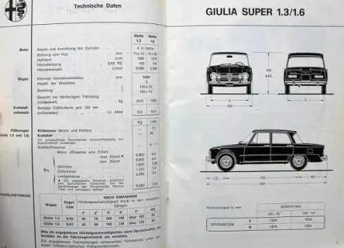 Alfa Romeo Giulia 1.6 Super 1973 Betriebsanleitung (0002)