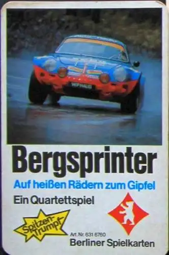 Berliner Spielkarten "Bergsprinter - Auf heißen Rädern zum Gipfel" 1972 Kartenspiel  (0138)