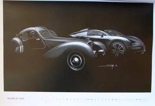 Bugatti  "Les legendes de Bugatti" Jahreskalender 2015 (0155)