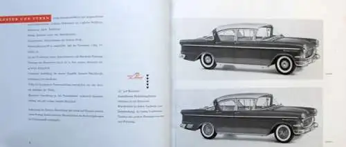 Opel Kapitän L Modellprogramm 1958 "Informations-Handbuch" Automobilprospekt (0238)