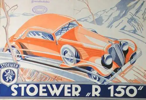 Stoewer R 150 Modellprogramm 1935 Automobilprospekt (0317)