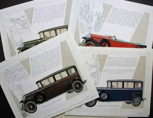 Fiat 521 - 525 Modellprogramm 1929 Automobilprospekt-Mappe (0345)