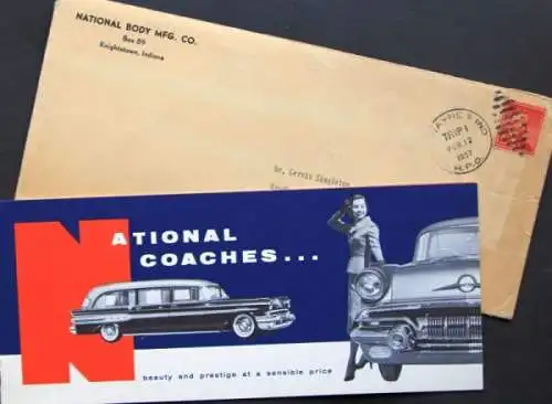 Pontiac National Body Modellprogramm 1957 "National Coaches" Automobilprospekt (0435)