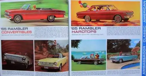 American Motors Rambler Modellprogramm 1965 Automobilprospekt (0436)