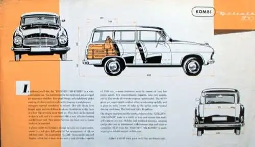 Goliath 1100 Kombi Modellprogramm 1958 Automobilprospekt (0448)