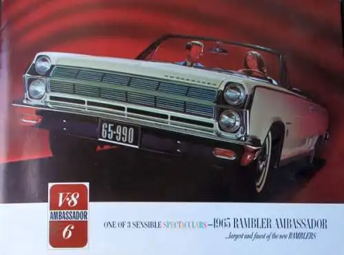 American Motors Rambler Ambassador Modellprogramm 1965 Automobilprospekt (0457)