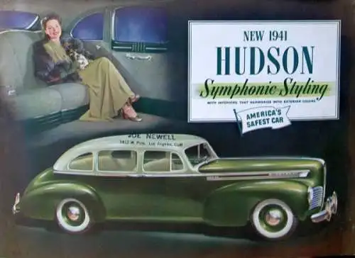 Hudson Modellprogramm 1941 "Symphonic Styling" Automobilprospekt (0475)