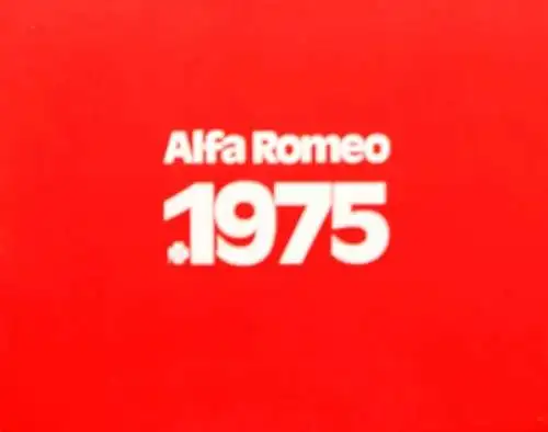 Alfa Romeo Alfasud Alfetta 1975 Pressemappe mit Fotos (0482)