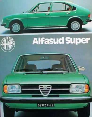 Alfa Romeo Alfasud Super Modellprogramm 1977 Pressemappe mit Fotos (0483)