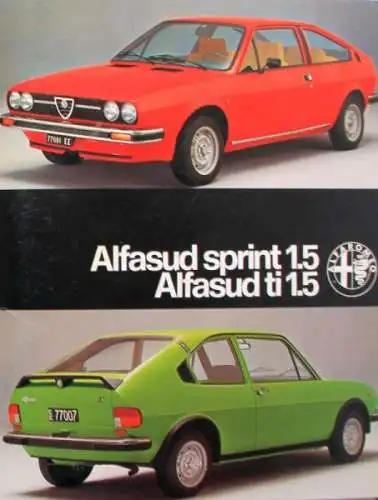 Alfa Romeo Alfasud Sprint ti 1.5 Modellprogramm 1978 Pressemappe mit Fotos (0484)