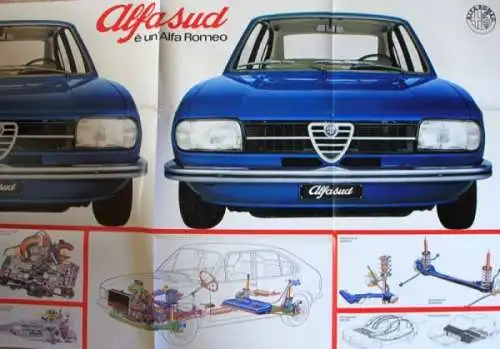 Alfa Romeo Alfasud Modellprogramm 1974 Pressemappe mit Fotos (0486)