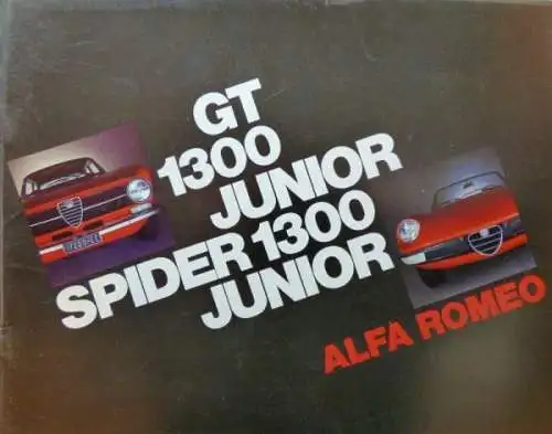 Alfa Romeo 1300 GT Junior Spider Modellprogramm 1971 Automobilprospekt (0617)