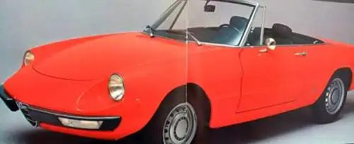 Alfa Romeo 1300 GT Junior Spider Modellprogramm 1971 Automobilprospekt (0617)