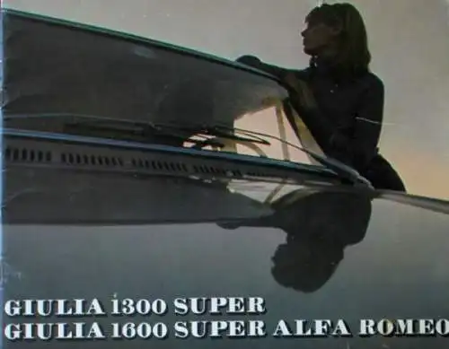 Alfa Romeo Giulia 1300 Super Modellprogramm 1968 Automobilprospekt (0618)
