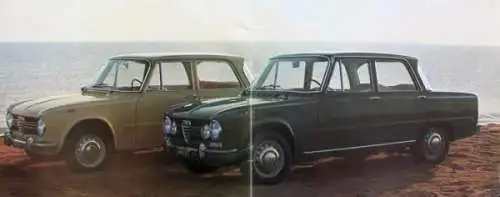 Alfa Romeo Giulia 1300 Super Modellprogramm 1968 Automobilprospekt (0618)