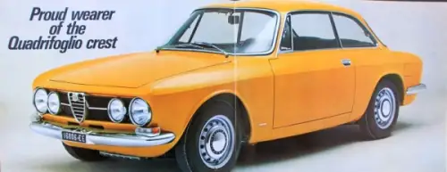 Alfa Romeo 1750 GT Veloce Modellprogramm 1971 Automobilprospekt (0619)