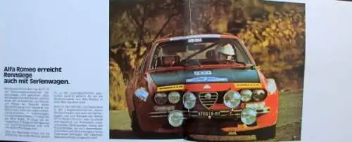 Alfa Romeo Alfetta 1.6 l Modellprogramm 1975 Automobilprospekt (0621)