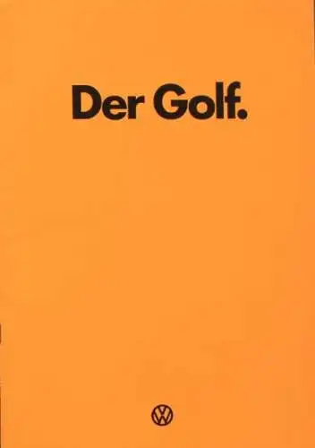 Volkswagen Golf Modellprogramm 1974 Automobilprospekt (0699)