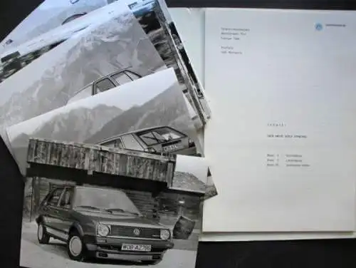 Volkswagen Golf Syncro Presseinformationen 1986 Automobilprospektmappe (0799)