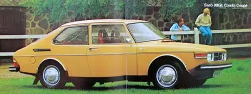 Saab 99 GL Combi Coupe Modellprogramm 1975 Automobilprospekt (0837)