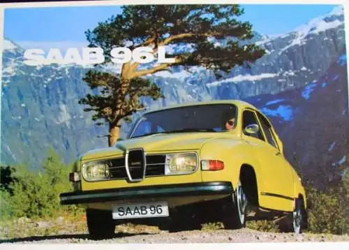 Saab 96 L Modellprogramm 1969 Automobilprospekt (0866)