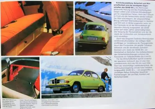 Saab 96 L Modellprogramm 1969 Automobilprospekt (0866)