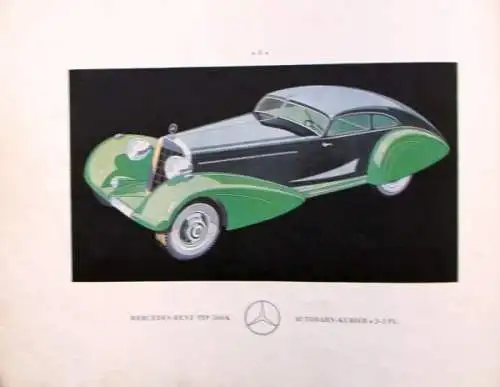 Mercedes-Benz 500 Kompressor Modellprogramm 1935 Automobilprospekt (0874)