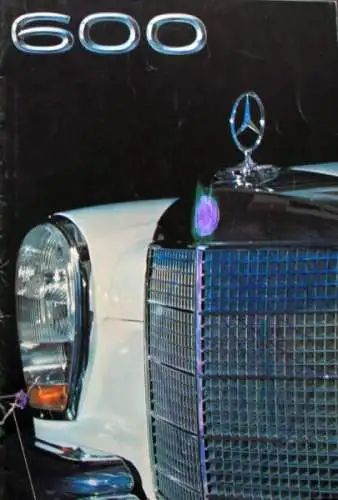 Mercedes-Benz 600 Modellprogramm 1969 Automobilprospekt (0934)