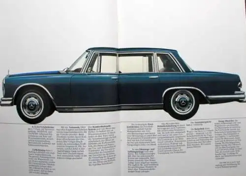 Mercedes-Benz 600 Modellprogramm 1971 Automobilprospekt (0935)