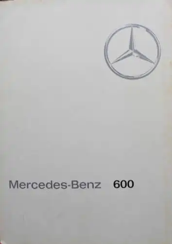 Mercedes-Benz 600 Modellprogramm 1966 Automobilprospekt (0941)