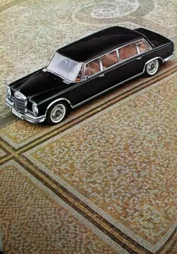 Mercedes-Benz 600 Modellprogramm 1966 Automobilprospekt (0941)