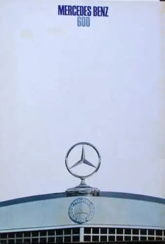 Mercedes-Benz 600 Modellprogramm 1968 Automobilprospekt (0952)