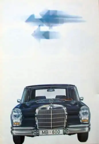 Mercedes-Benz 600 Modellprogramm 1968 Automobilprospekt (0952)