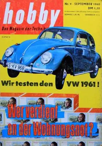 "Hobby - Das Magazin der Technik" Volkswagen Käfer Technik-Magazin 1960 (1196)