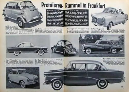 "Hobby - Das Magazin der Technik" Ford 17 M NSU Prinz Technik-Magazin 1957 (1212)