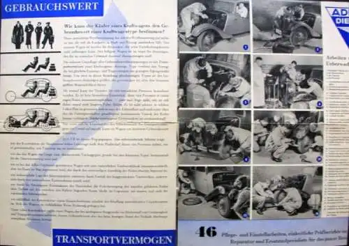 Adler Modellprogramm 1937 "Erst wägen, dann wagen" Automobilprospekt (1246)