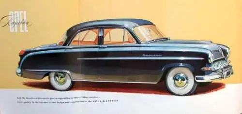 Opel Kapitän Modellprogramm 1955 Automobilprospekt (1281)