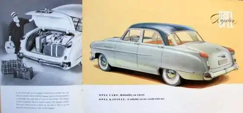 Opel Kapitän Modellprogramm 1955 Automobilprospekt (1281)