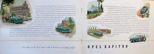 Opel Kapitän Modellprogramm 1955 Automobilprospekt (1281)