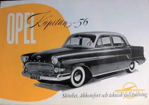 Opel Kapitän Modellprogramm 1956 Automobilprospekt (1286)