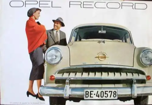 Opel Rekord Modellprogramm 1953 Automobilprospekt (8901)