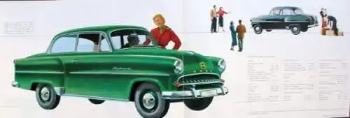 Opel Rekord Modellprogramm 1953 Automobilprospekt (8901)