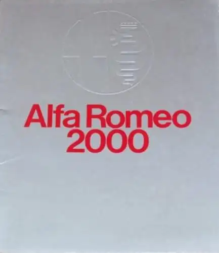 Alfa Romeo 2000 Modellprogramm 1971 Automobilprospekt (4257)