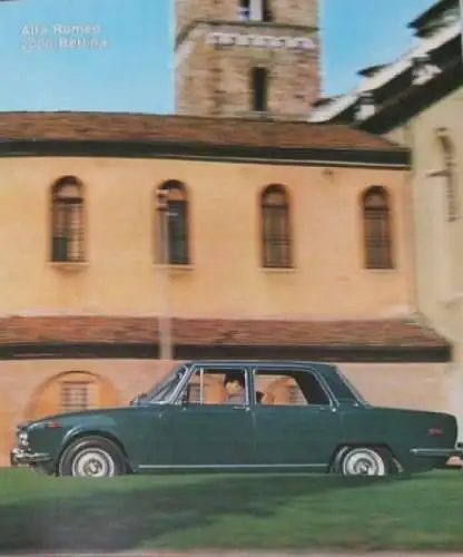 Alfa Romeo 2000 Modellprogramm 1971 Automobilprospekt (4257)