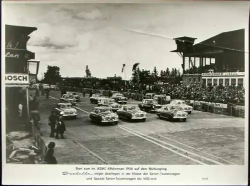 Borgward Isabella beim ADAC-Eifelrennen Nürburgring 1956 Werksfoto (0558)