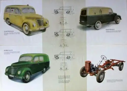 IFA Nutzfahrzeuge Modellprogramm 1954 Automobilprospekt (1363)